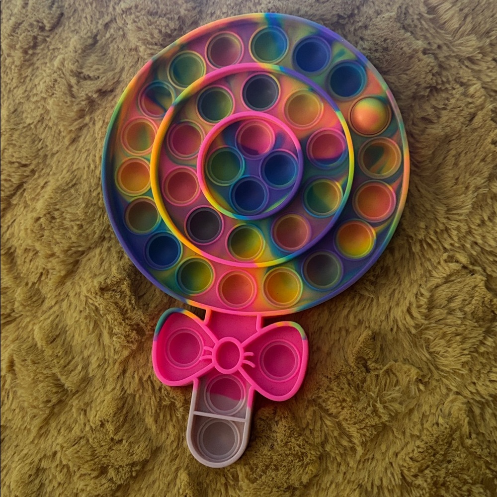 Rainbow Pop It Lollipop Fidget Toy
